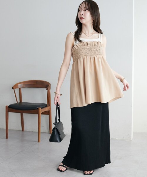 DISCOAT（ディスコート）の「【WEB限定】ラメリブスクエアタンクトップ（タンクトップ・レディース・ブルー/グレー/ブラック/アイボリー・MEDIUM）」の22枚目の写真