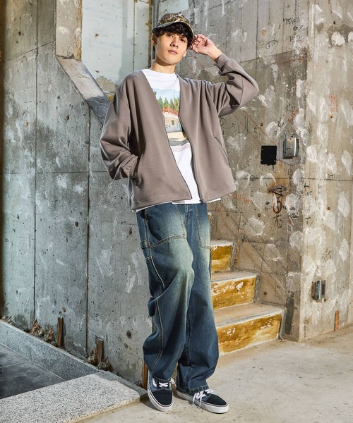 niko and...（ニコアンド）の「ダンボールジップカーディガン（カーディガン/ボレロ・メンズ・ブルー/サンドグレー/チャコール・MEDIUM/LARGE）」の4枚目の写真