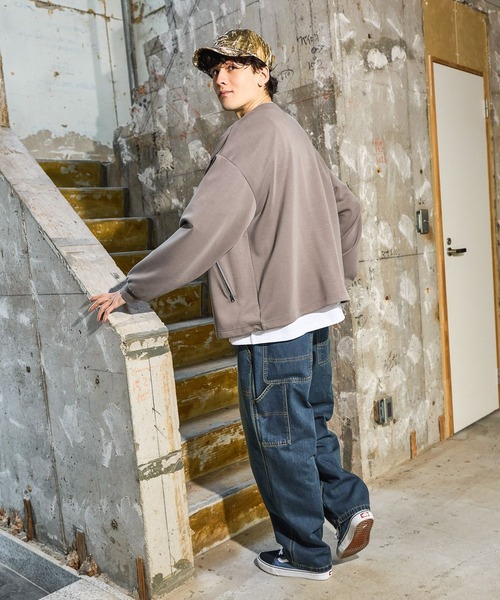 niko and...（ニコアンド）の「ダンボールジップカーディガン（カーディガン/ボレロ・メンズ・ブルー/サンドグレー/チャコール・MEDIUM/LARGE）」の6枚目の写真