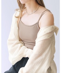 【接触冷感】バンブーカップ付きキャミ