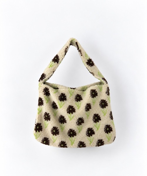 CANAL JEAN（キャナルジーン）の「Rheemin　Boucle Flower Largeバッグ（ショルダーバッグ・レディース・アイボリー・ONE SIZE）」の4枚目の写真