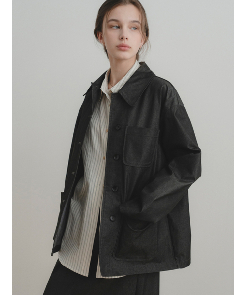 THEMITTEN（ザ・ミトン）の「Balm round jacket (2color)（その他アウター・レディース・ダークインディゴブルー/ネイビー・FREE）」の5枚目の写真
