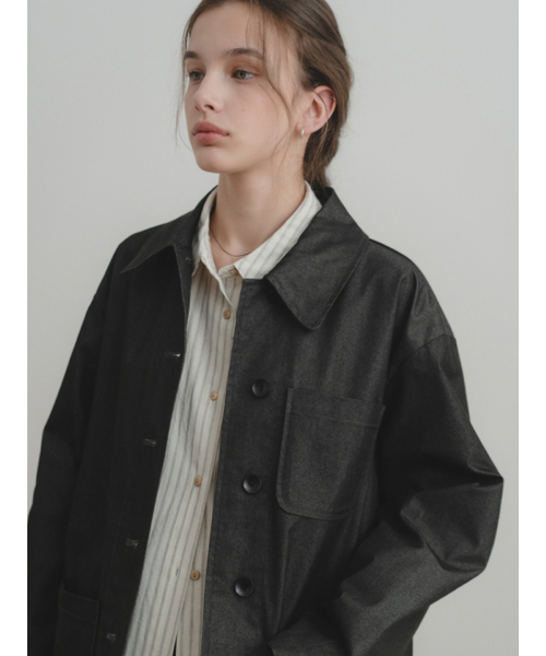THEMITTEN（ザ・ミトン）の「Balm round jacket (2color)（その他アウター・レディース・ダークインディゴブルー/ネイビー・FREE）」の6枚目の写真