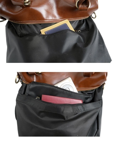 KOBE LETTUCE(コウベレタス)の「スクエアボストンバッグ(ボストンバッグ・レディース・アイボリー/ブラウン系/ブラック・F)」の10枚目の写真