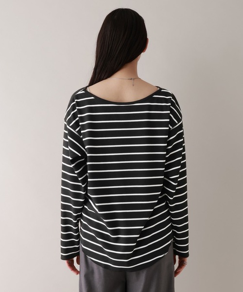 RAGEBLUE(レイジブルー)の「前後2WAY/ワッフルボーダープルオーバー(Tシャツ/カットソー・レディース・ホワイト/ブラック・FREE)」の13枚目の写真