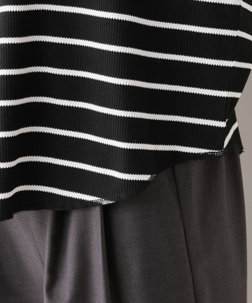 RAGEBLUE(レイジブルー)の「前後2WAY/ワッフルボーダープルオーバー(Tシャツ/カットソー・レディース・ホワイト/ブラック・FREE)」の16枚目の写真
