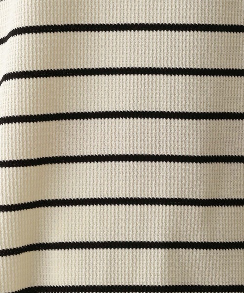 RAGEBLUE(レイジブルー)の「前後2WAY/ワッフルボーダープルオーバー(Tシャツ/カットソー・レディース・ホワイト/ブラック・FREE)」の18枚目の写真