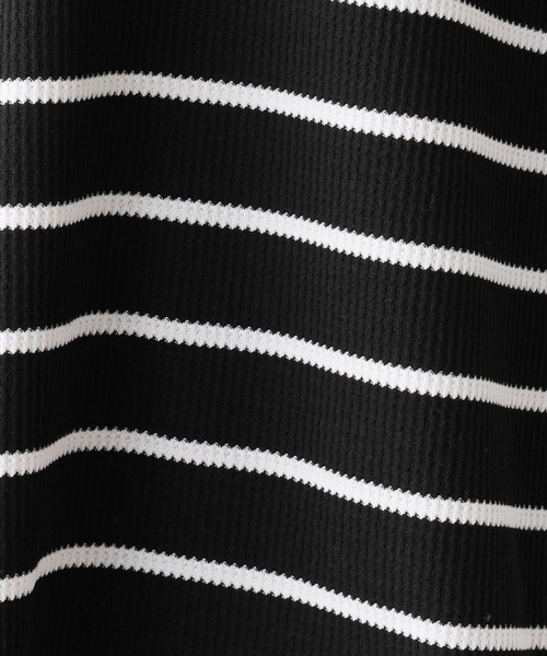 RAGEBLUE(レイジブルー)の「前後2WAY/ワッフルボーダープルオーバー(Tシャツ/カットソー・レディース・ホワイト/ブラック・FREE)」の19枚目の写真