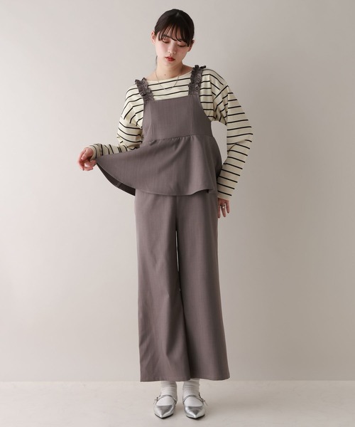 RAGEBLUE(レイジブルー)の「前後2WAY/ワッフルボーダープルオーバー(Tシャツ/カットソー・レディース・ホワイト/ブラック・FREE)」の21枚目の写真