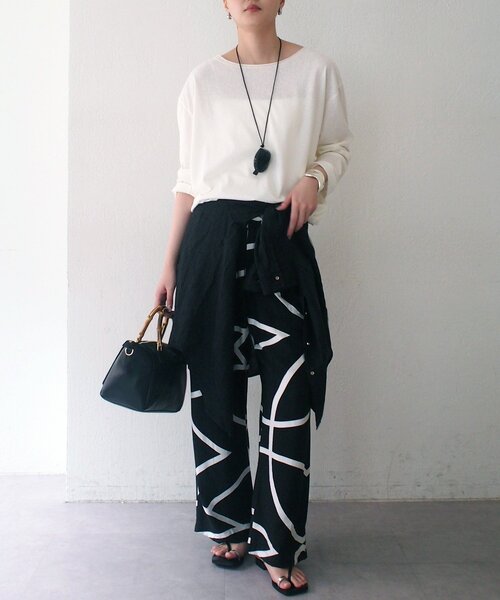 LOUNGEDRESS（ラウンジドレス）の「スラブロンT（Tシャツ/カットソー・レディース・ピンク/オフホワイト/ブラック・FREE）」の15枚目の写真