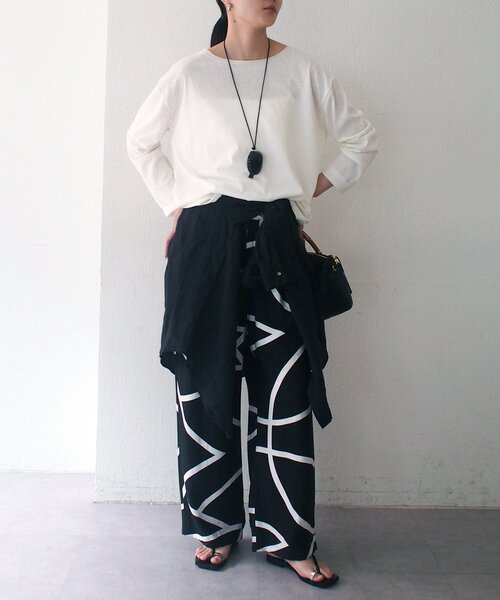 LOUNGEDRESS（ラウンジドレス）の「スラブロンT（Tシャツ/カットソー・レディース・ピンク/オフホワイト/ブラック・FREE）」の14枚目の写真