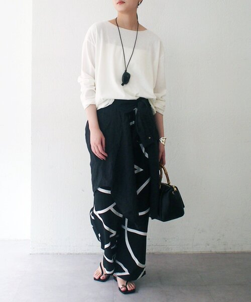 LOUNGEDRESS（ラウンジドレス）の「スラブロンT（Tシャツ/カットソー・レディース・ピンク/オフホワイト/ブラック・FREE）」の13枚目の写真