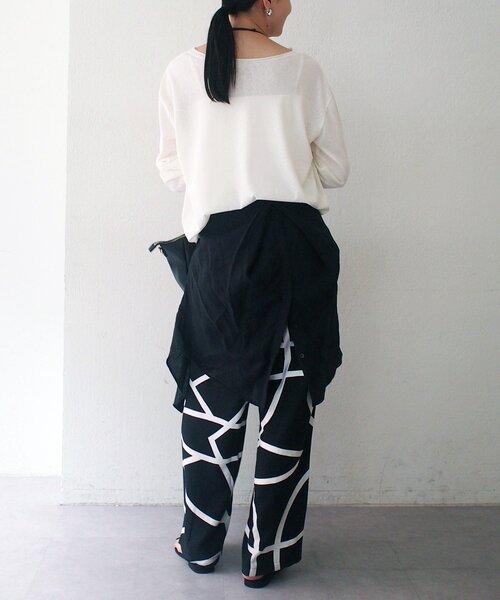 LOUNGEDRESS（ラウンジドレス）の「スラブロンT（Tシャツ/カットソー・レディース・ピンク/オフホワイト/ブラック・FREE）」の11枚目の写真