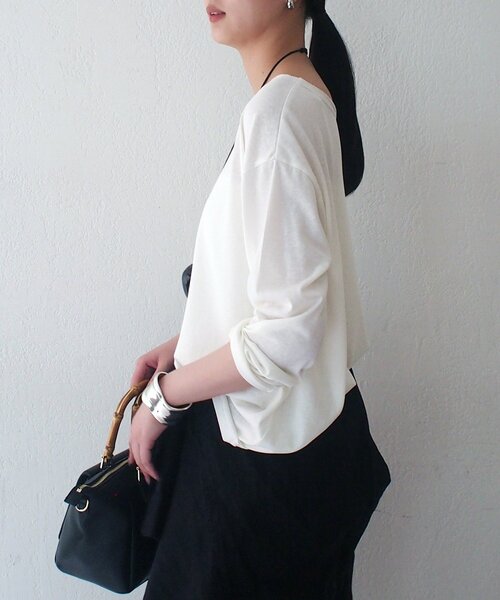 LOUNGEDRESS（ラウンジドレス）の「スラブロンT（Tシャツ/カットソー・レディース・ピンク/オフホワイト/ブラック・FREE）」の20枚目の写真