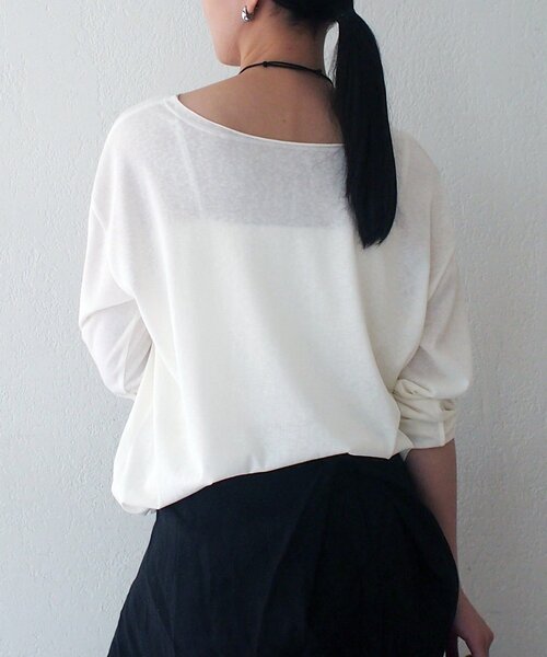 LOUNGEDRESS（ラウンジドレス）の「スラブロンT（Tシャツ/カットソー・レディース・ピンク/オフホワイト/ブラック・FREE）」の19枚目の写真