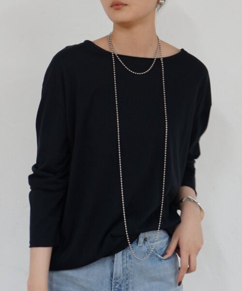 LOUNGEDRESS（ラウンジドレス）の「スラブロンT（Tシャツ/カットソー・レディース・ピンク/オフホワイト/ブラック・FREE）」の16枚目の写真