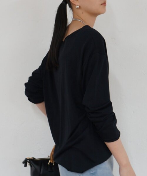 LOUNGEDRESS(ラウンジドレス)の「スラブロンT(Tシャツ/カットソー・レディース・ピンク/オフホワイト/ブラック/ブラウン・FREE)」の18枚目の写真