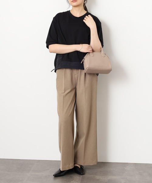 A.N.L(エーエヌエル レーベル)の「A.N.L バックシャン半袖カットソープルオーバー(Tシャツ/カットソー・レディース・カーキ/ブラック/ブルー/チャコールグレー・38)」の10枚目の写真