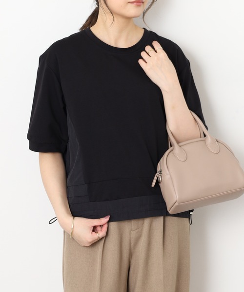 A.N.L(エーエヌエル レーベル)の「A.N.L バックシャン半袖カットソープルオーバー(Tシャツ/カットソー・レディース・カーキ/ブラック/ブルー/チャコールグレー・38)」の6枚目の写真