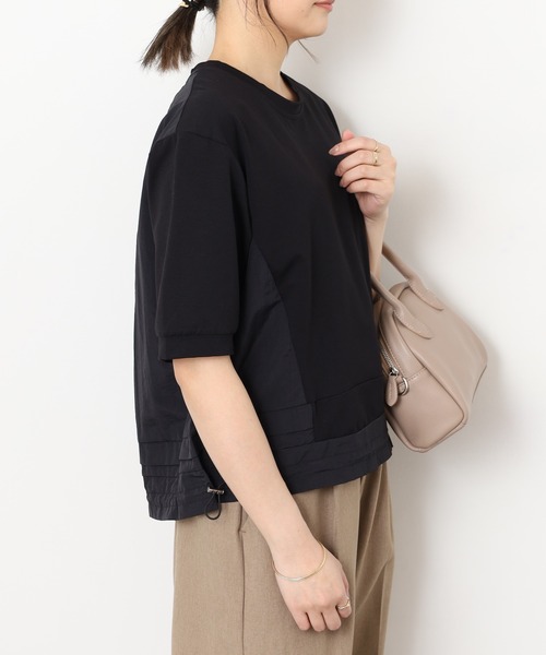 A.N.L(エーエヌエル レーベル)の「A.N.L バックシャン半袖カットソープルオーバー(Tシャツ/カットソー・レディース・カーキ/ブラック/ブルー/チャコールグレー・38)」の9枚目の写真