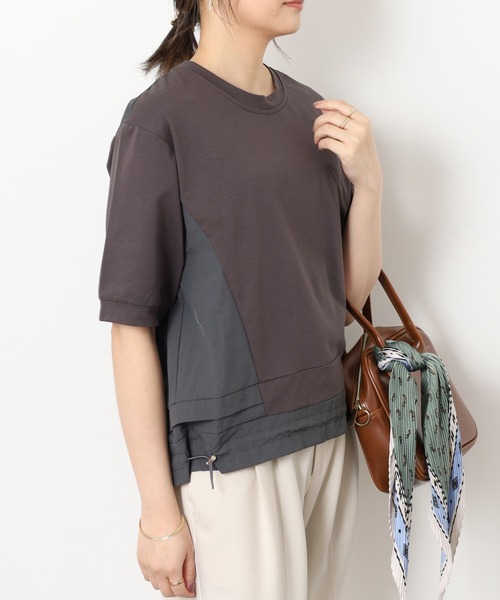 A.N.L(エーエヌエル レーベル)の「A.N.L バックシャン半袖カットソープルオーバー(Tシャツ/カットソー・レディース・カーキ/ブラック/ブルー/チャコールグレー・38)」の16枚目の写真