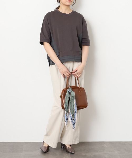 A.N.L(エーエヌエル レーベル)の「A.N.L バックシャン半袖カットソープルオーバー(Tシャツ/カットソー・レディース・カーキ/ブラック/ブルー/チャコールグレー・38)」の18枚目の写真