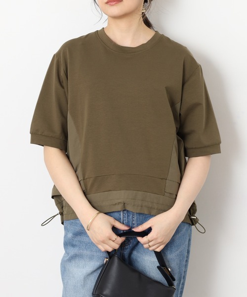 A.N.L(エーエヌエル レーベル)の「A.N.L バックシャン半袖カットソープルオーバー(Tシャツ/カットソー・レディース・カーキ/ブラック/ブルー/チャコールグレー・38)」の19枚目の写真