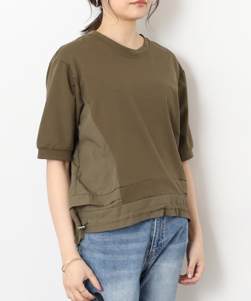 A.N.L(エーエヌエル レーベル)の「A.N.L バックシャン半袖カットソープルオーバー(Tシャツ/カットソー・レディース・カーキ/ブラック/ブルー/チャコールグレー・38)」の20枚目の写真