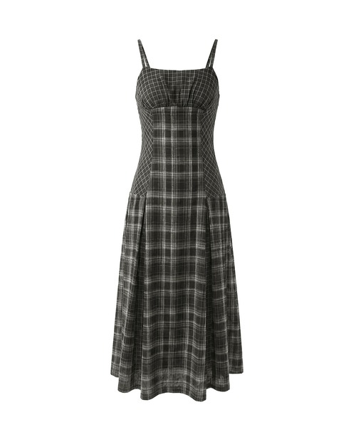 ANDGEEBEE（アンジービー）の「ドッキングチェックキャミワンピ（ワンピース・レディース・ネイビー/ブラック・FREE）」の13枚目の写真