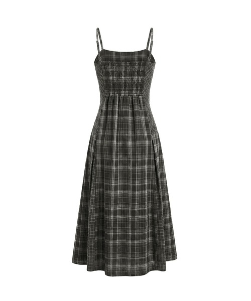 ANDGEEBEE（アンジービー）の「ドッキングチェックキャミワンピ（ワンピース・レディース・ネイビー/ブラック・FREE）」の14枚目の写真