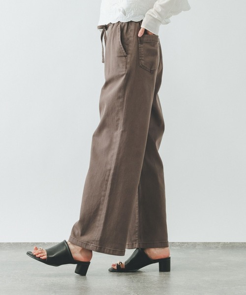 GLOBAL WORK(グローバルワーク)の「GOODデニムイージー綿麻パンツ/634610(デニムパンツ・レディース・サックスブルー/ブルー/ダークブラウン・X-SMALL/MEDIUM/SMALL/LARGE)」の5枚目の写真