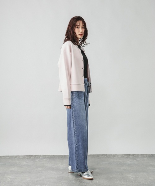 GLOBAL WORK(グローバルワーク)の「GOODデニムイージー綿麻パンツ/634610(デニムパンツ・レディース・サックスブルー/ブルー/ダークブラウン・X-SMALL/MEDIUM/SMALL/LARGE)」の22枚目の写真