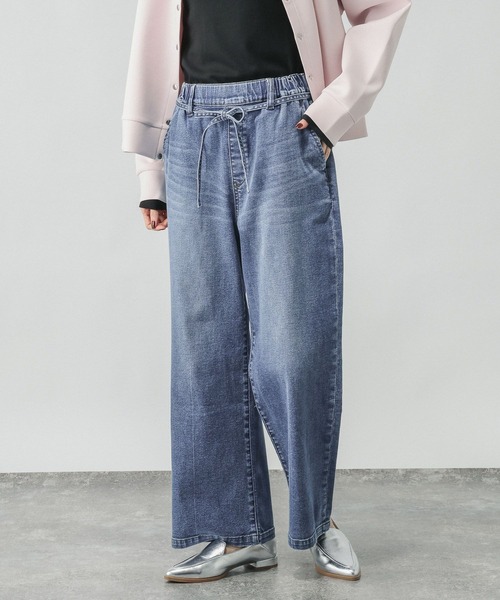 GLOBAL WORK(グローバルワーク)の「GOODデニムイージー綿麻パンツ/634610(デニムパンツ・レディース・サックスブルー/ブルー/ダークブラウン・X-SMALL/MEDIUM/SMALL/LARGE)」の20枚目の写真