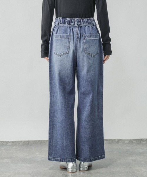 GLOBAL WORK(グローバルワーク)の「GOODデニムイージー綿麻パンツ/634610(デニムパンツ・レディース・サックスブルー/ブルー/ダークブラウン・X-SMALL/MEDIUM/SMALL/LARGE)」の17枚目の写真