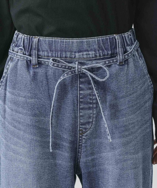 GLOBAL WORK(グローバルワーク)の「GOODデニムイージー綿麻パンツ/634610(デニムパンツ・レディース・サックスブルー/ブルー/ダークブラウン・X-SMALL/MEDIUM/SMALL/LARGE)」の16枚目の写真