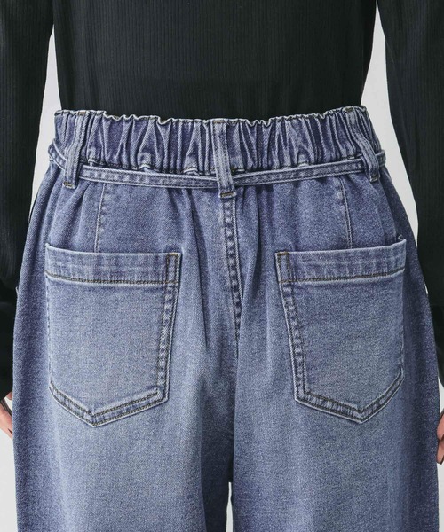 GLOBAL WORK(グローバルワーク)の「GOODデニムイージー綿麻パンツ/634610(デニムパンツ・レディース・サックスブルー/ブルー/ダークブラウン・X-SMALL/MEDIUM/SMALL/LARGE)」の15枚目の写真