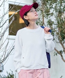 Sunny clouds | サニークラウズ　白いワッフルＴシャツ〈レディース〉(Tシャツ/カットソー)