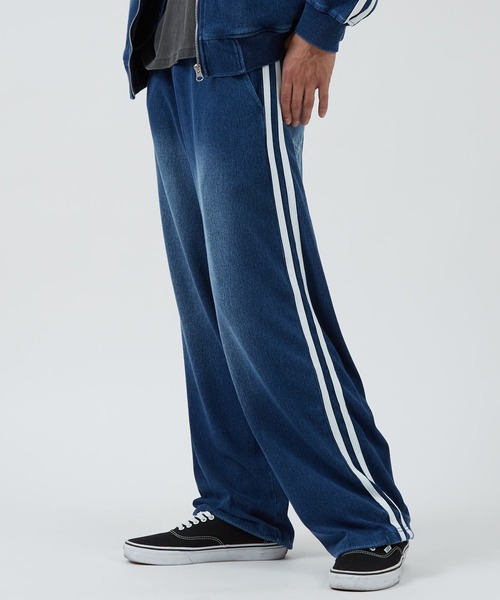 improves(インプローブス)の「カットデニム ワイドラインパンツ(デニムパンツ・メンズ・ブラック/ネイビー・LARGE/MEDIUM)」の2枚目の写真