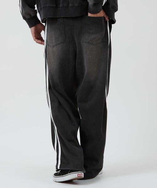 improves(インプローブス)の「カットデニム ワイドラインパンツ(デニムパンツ・メンズ・ブラック/ネイビー・LARGE/MEDIUM)」の6枚目の写真