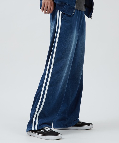 improves(インプローブス)の「カットデニム ワイドラインパンツ(デニムパンツ・メンズ・ブラック/ネイビー・LARGE/MEDIUM)」の10枚目の写真