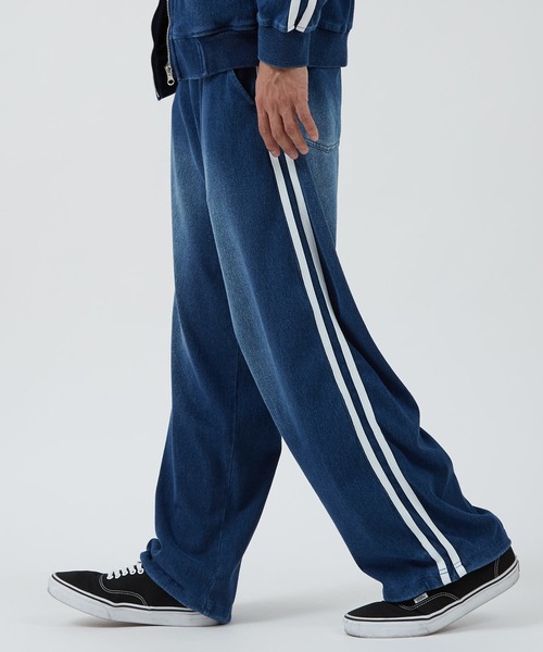 improves(インプローブス)の「カットデニム ワイドラインパンツ(デニムパンツ・メンズ・ブラック/ネイビー・LARGE/MEDIUM)」の11枚目の写真