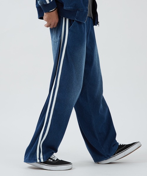 improves(インプローブス)の「カットデニム ワイドラインパンツ(デニムパンツ・メンズ・ブラック/ネイビー・LARGE/MEDIUM)」の12枚目の写真