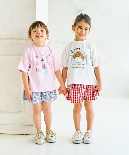 Seraph（セラフ）の「まいにちショートパンツ（その他パンツ・キッズ・レッド/ベージュ/インディゴブルー/ミント/イエロー/ブラック/サックスブルー・80/90/100/110/120/130/140）」の19枚目の写真