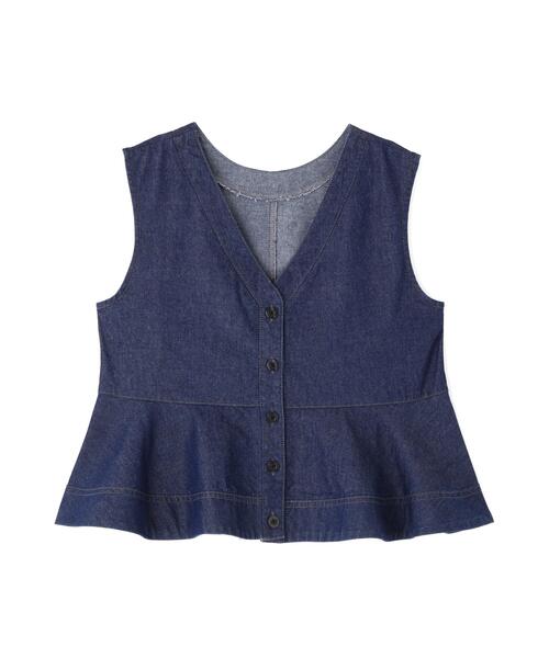 NAVYNAVY（ネイビーネイビー）の「【ユーティリティ】COOL MAX(R)接触冷感デニムセットアップ ブラウス（シャツ/ブラウス・レディース・ブルー/ネイビー・FREE）」の9枚目の写真