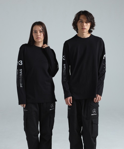 Y-3(ワイスリー)の「Y-3 MERCEDES - AMG PETRONAS FORMULA 1 TEAM CHAOS LOGO LONG SLEEVE TEE(Tシャツ/カットソー・メンズ・ブラック・XX-SMALL/X-SMALL/SMALL/MEDIUM/LARGE/X-LARGE)」の1枚目の写真