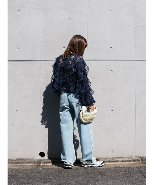 Katrin TOKYO（カトリーントーキョー）の「studded hem denim（デニムパンツ・レディース・ライトブルー/インディゴブルー・XS/S-Short/M/S）」の20枚目の写真