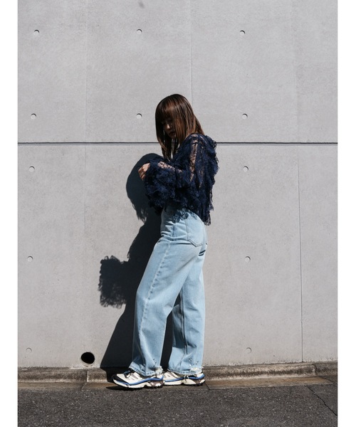 Katrin TOKYO（カトリーントーキョー）の「studded hem denim（デニムパンツ・レディース・ライトブルー/インディゴブルー・XS/S-Short/M/S）」の6枚目の写真