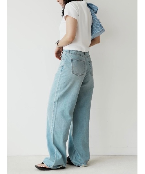 Katrin TOKYO（カトリーントーキョー）の「studded hem denim（デニムパンツ・レディース・ライトブルー/インディゴブルー・XS/S-Short/M/S）」の16枚目の写真