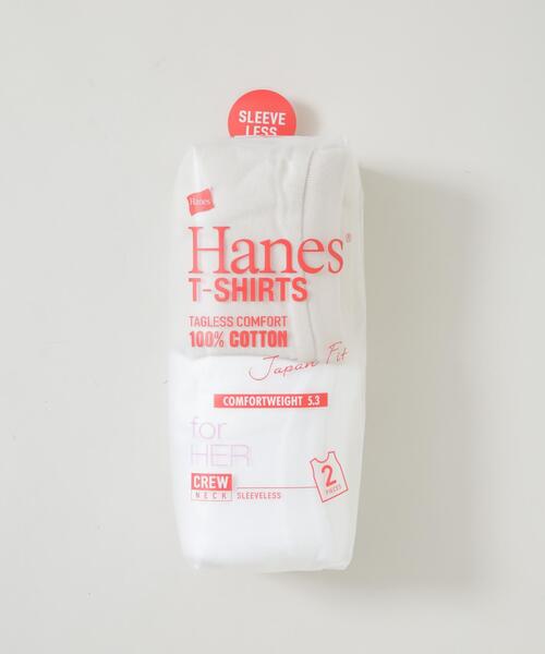 HANES(ヘインズ)の「Hanes/2P JapanFit for HER スリーブレスTシャツ(Tシャツ/カットソー・レディース・プラチナム/その他1・M)」の1枚目の写真