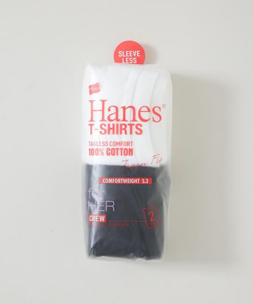 HANES(ヘインズ)の「Hanes/2P JapanFit for HER スリーブレスTシャツ(Tシャツ/カットソー・レディース・プラチナム/その他1・M)」の2枚目の写真